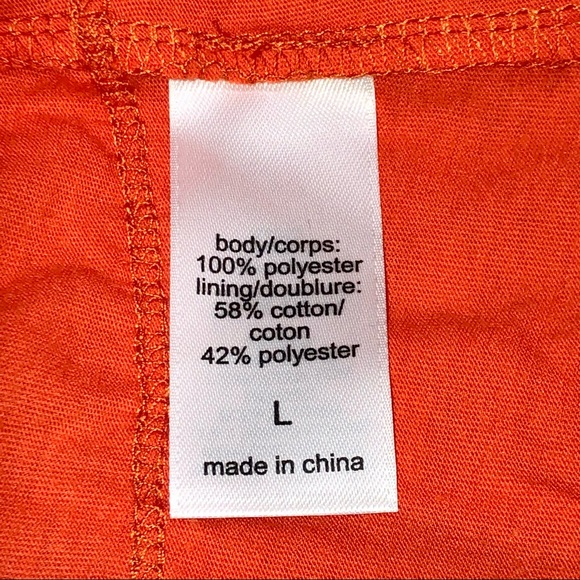 Maurices Orange and White Polka Dot Print Ruffled Skirt - Picture 9 of 11